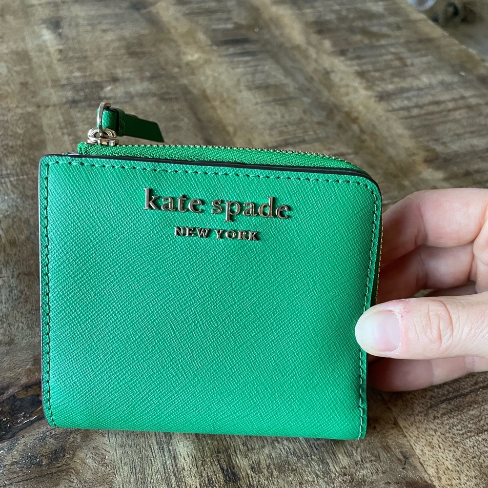 Kate spade ny wallet in bright green.
